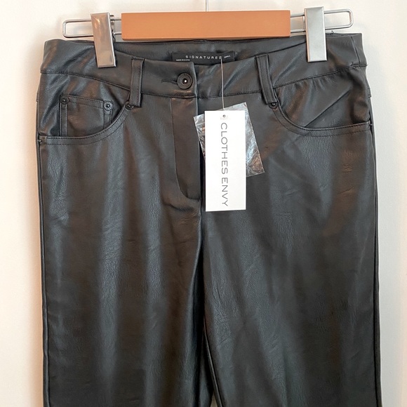 Signature 8 Faux Leather Stretch Zipper Pants - Picture 4 of 6